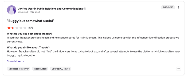 Traackr review