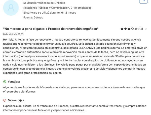 alternativa upfluence