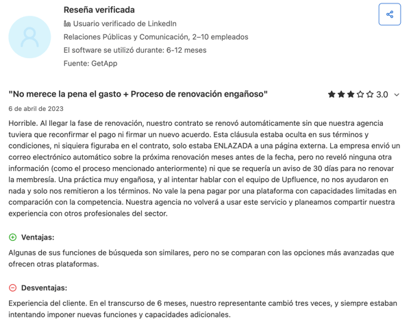 alternativa upfluence