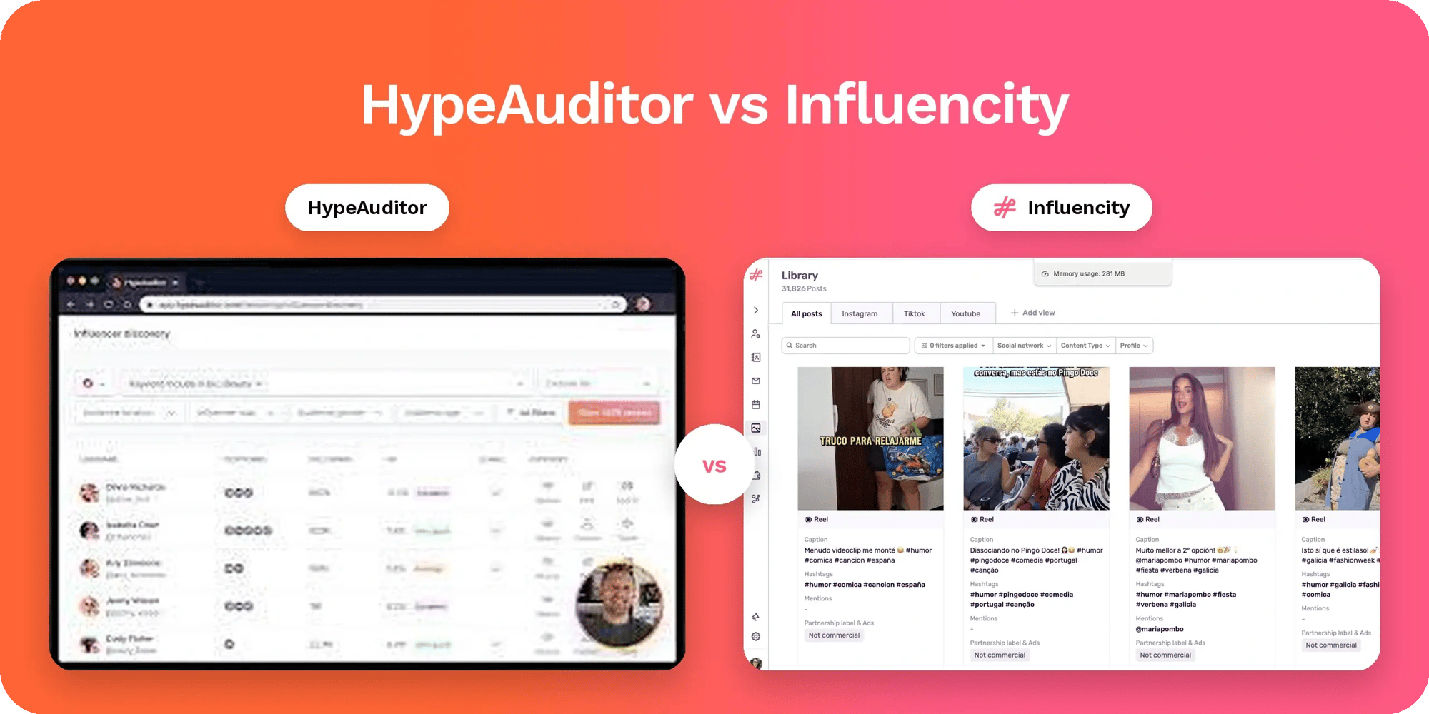 Hypeauditor vs Influencity Comparison