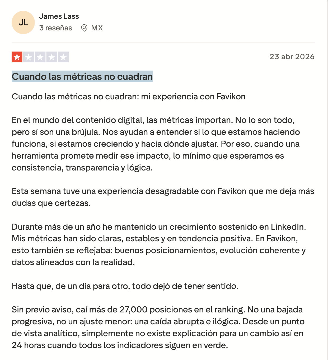 comparativa favikon
