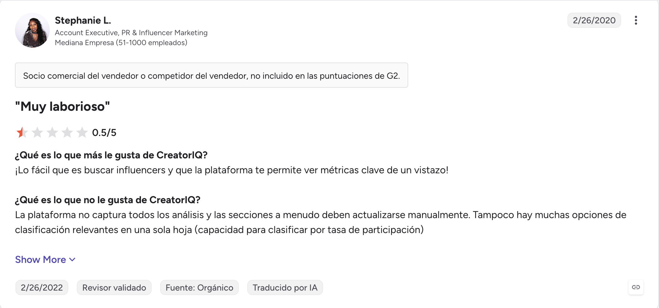 CreatorIQ vs Influencity reseña Spanish
