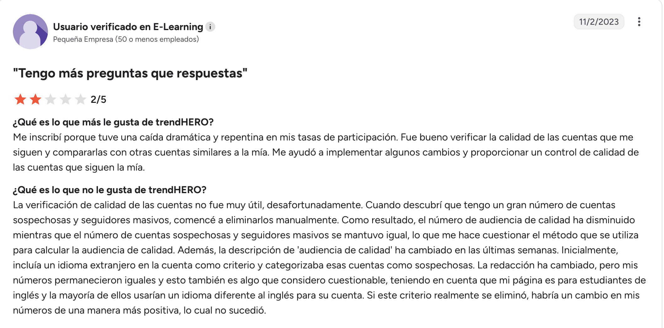 comparativa trendhero