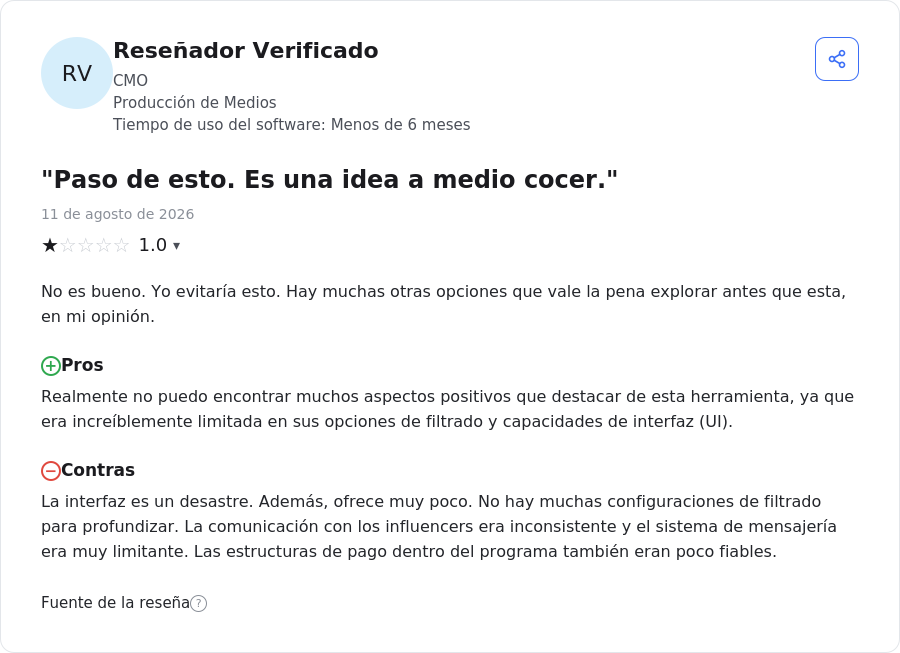 Influencer Hero comparativa